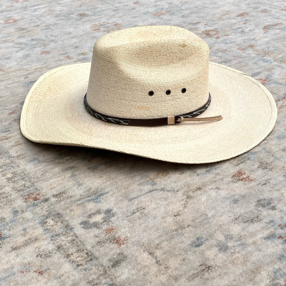 Texas Hat Co 30 Star Straw Hat Sz 7 1/8 - Picture 3 of 11